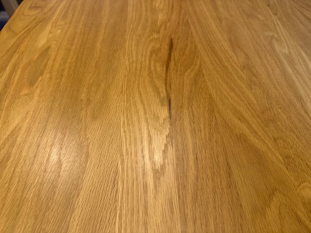 【無印良品】MUJI 木製ダイニングテーブル（引出付）／オーク材／幅１４０ｃｍ