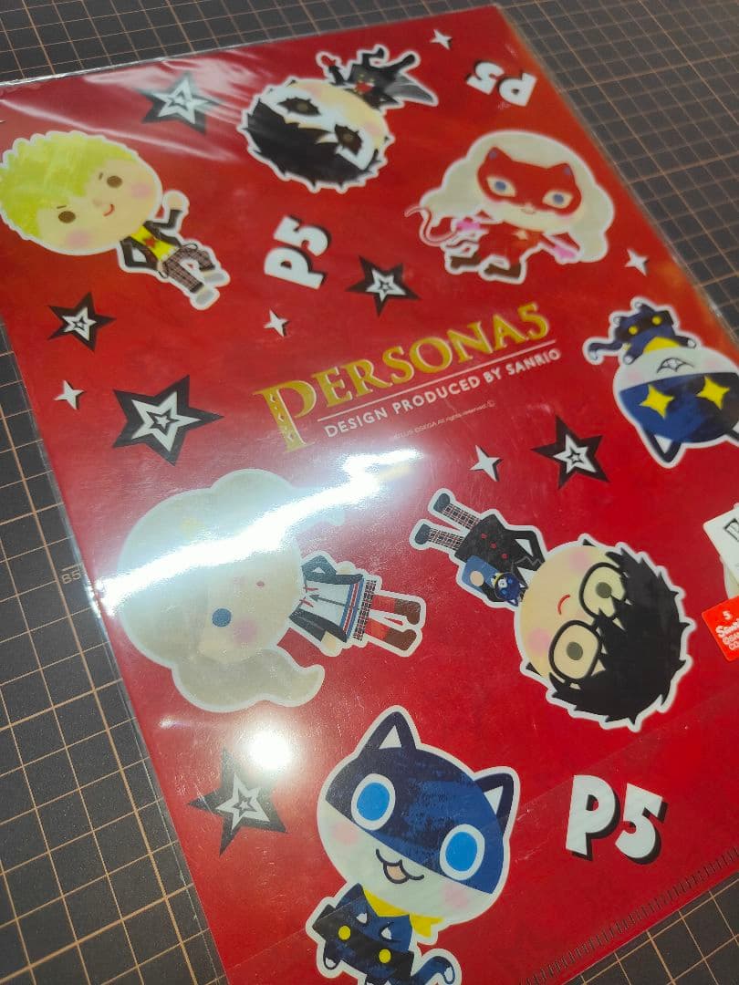 【未開封】ペルソナ5 Sanrio クリアファイル (総柄系) 中外鉱業