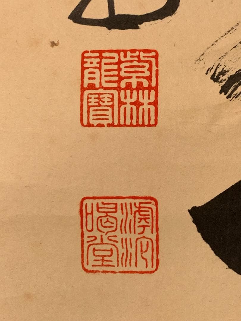 大徳寺 細合喝堂 紅葉舞秋風 一行書 紙本肉筆 掛軸 共箱 茶掛 茶道具845