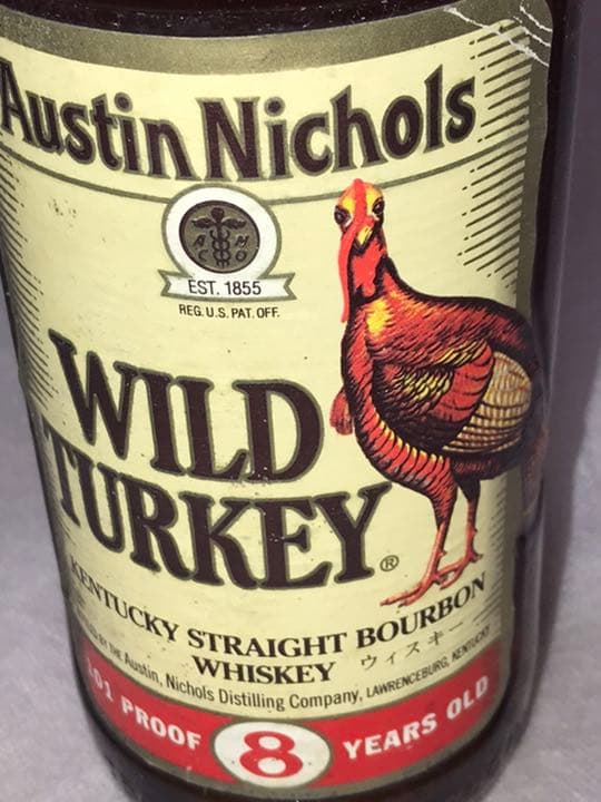 レアWILDTURKEY ワイルドターキー バーボンウイスキー 8年  旧ラベル