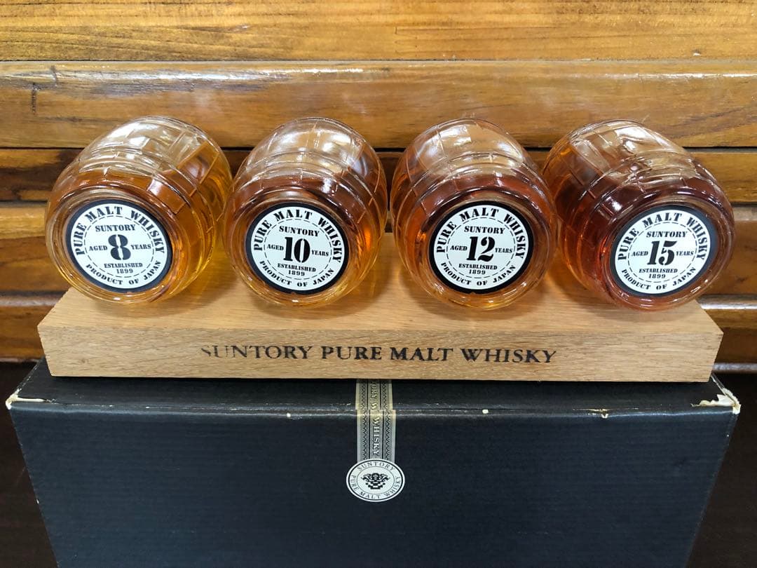 値下げサントリー ピュアモルトウイスキー エイジングセット8、10、12、15年