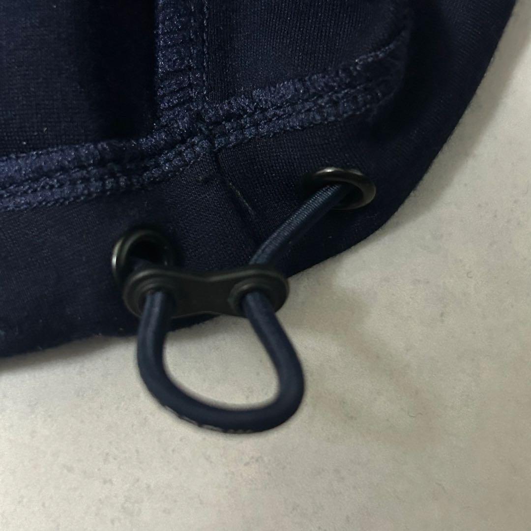 ムータマリン ドライバーズジャージ ポンチブルゾン ダブルジップ ロゴ ネイビー