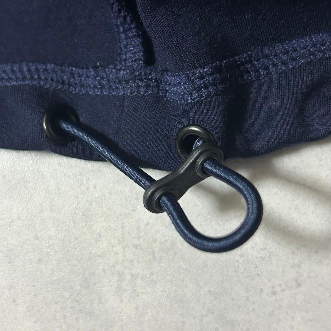 ムータマリン ドライバーズジャージ ポンチブルゾン ダブルジップ ロゴ ネイビー