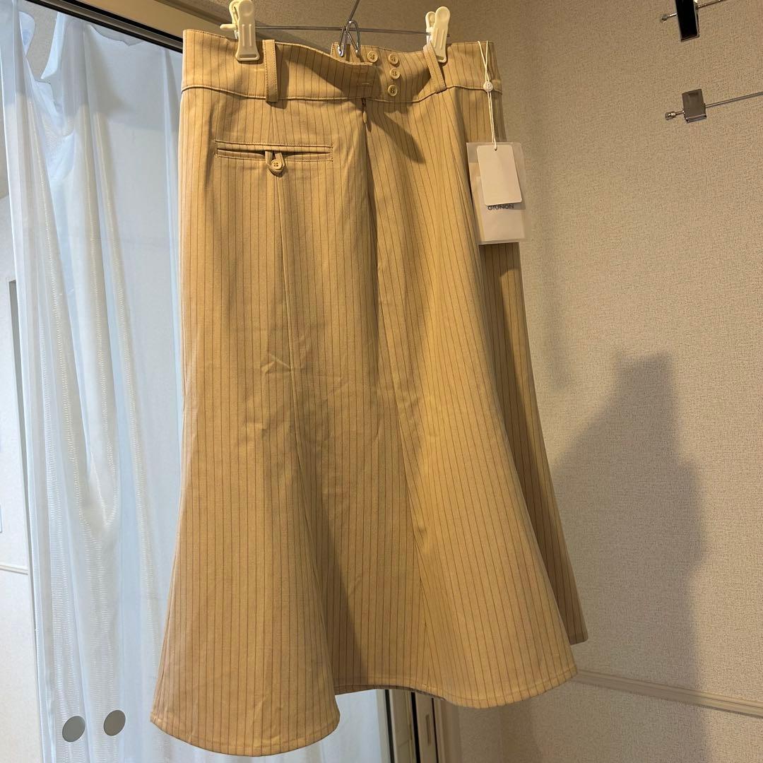 スカート GIUNON midi pocket stripe skirt