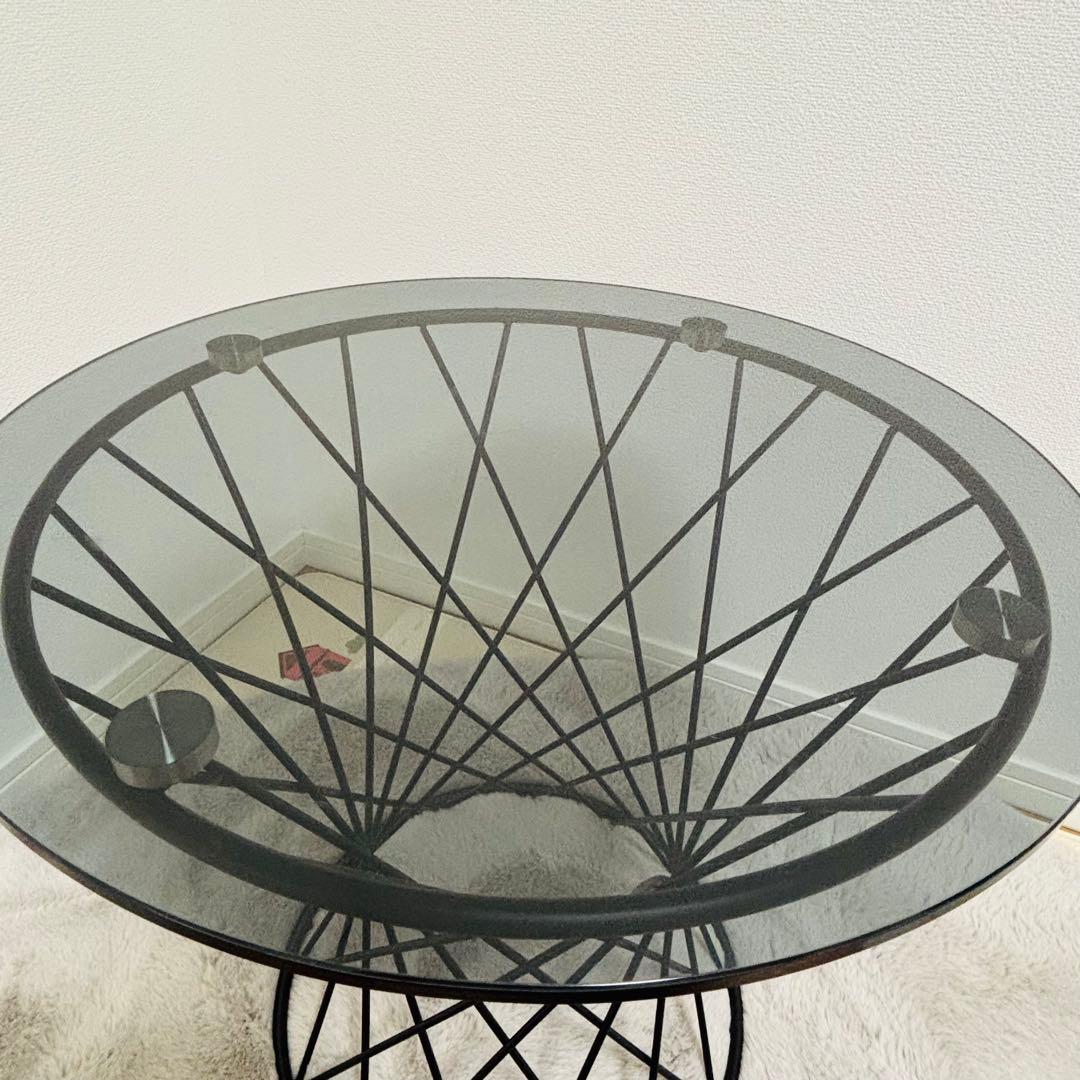 Francfranc サイドテーブル マーリア ブラック 円形 家具　50cm