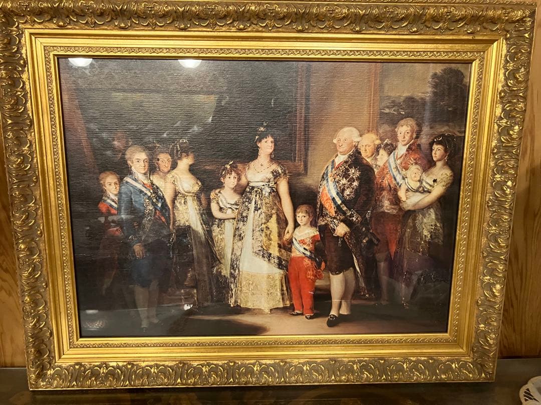 フランシス・デ・ゴヤ『カルロス4世 ファミリー』額入り絵画　アンティーク