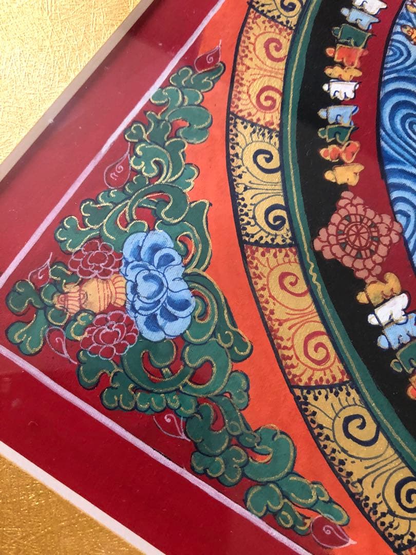 マンダラ タンカ 仏画 肉筆　サイン有り