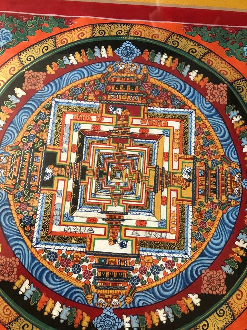 マンダラ タンカ 仏画 肉筆　サイン有り