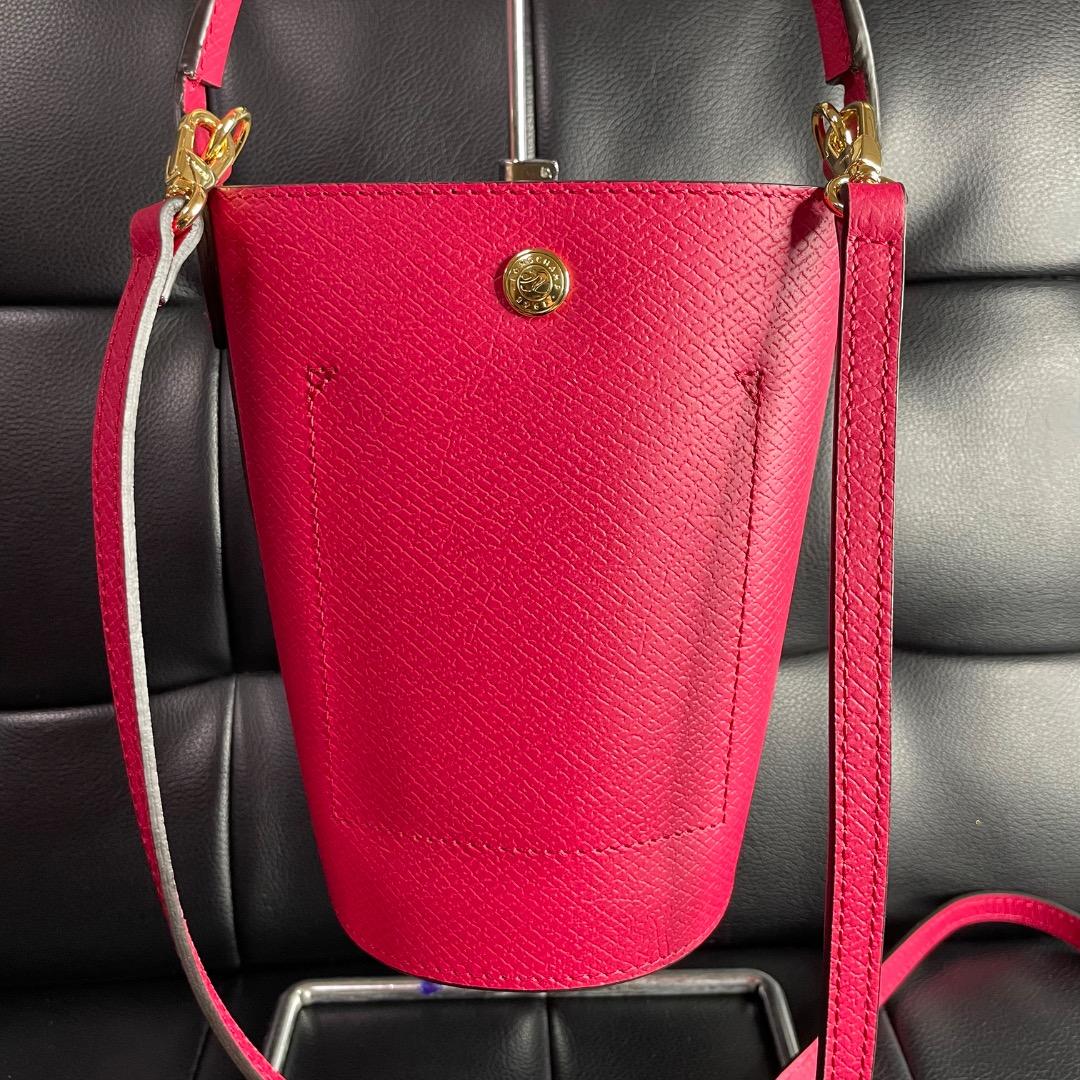 A10美品✨ロンシャン エピュレ 2WAY ショルダーバッグ レザー ピンク系