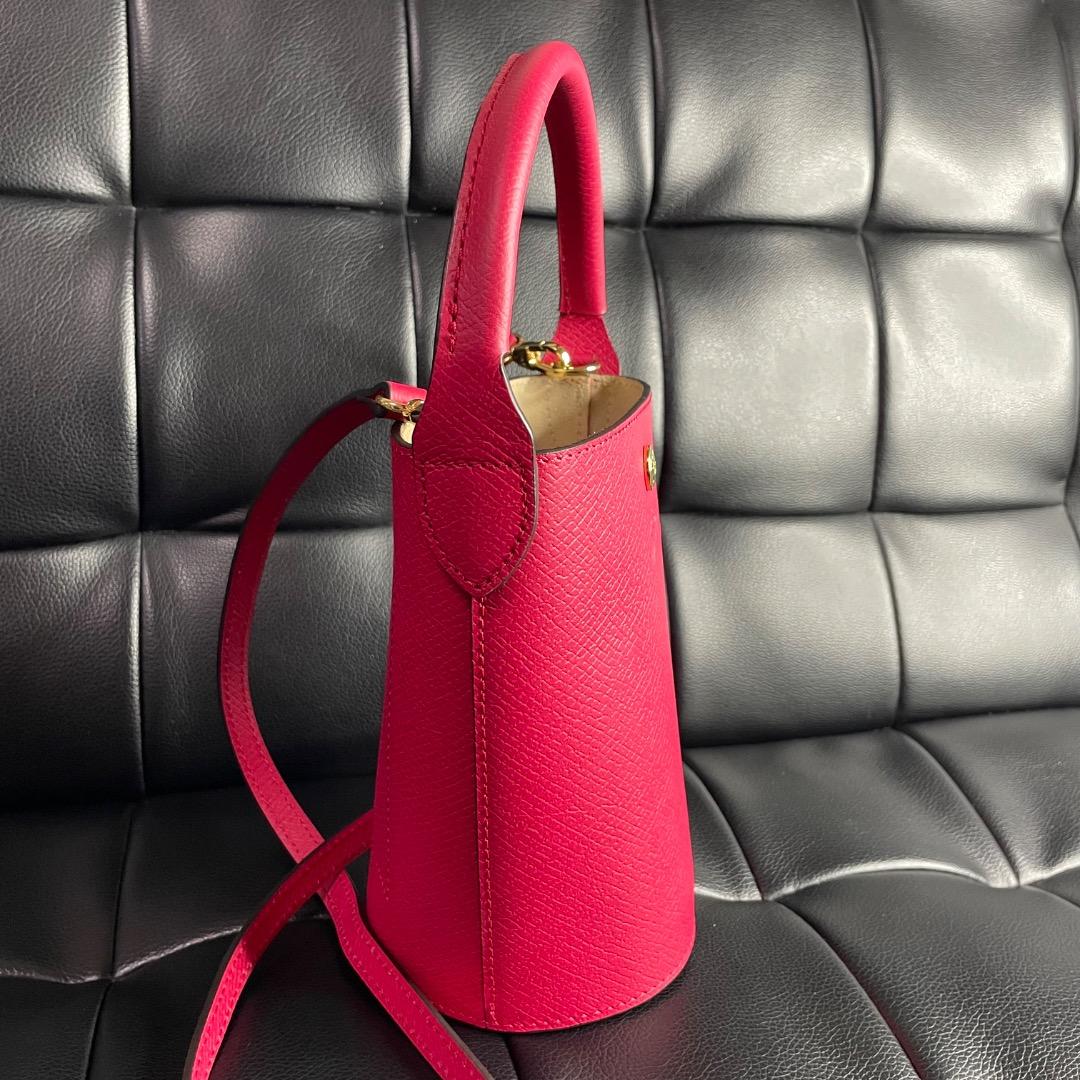 A10美品✨ロンシャン エピュレ 2WAY ショルダーバッグ レザー ピンク系