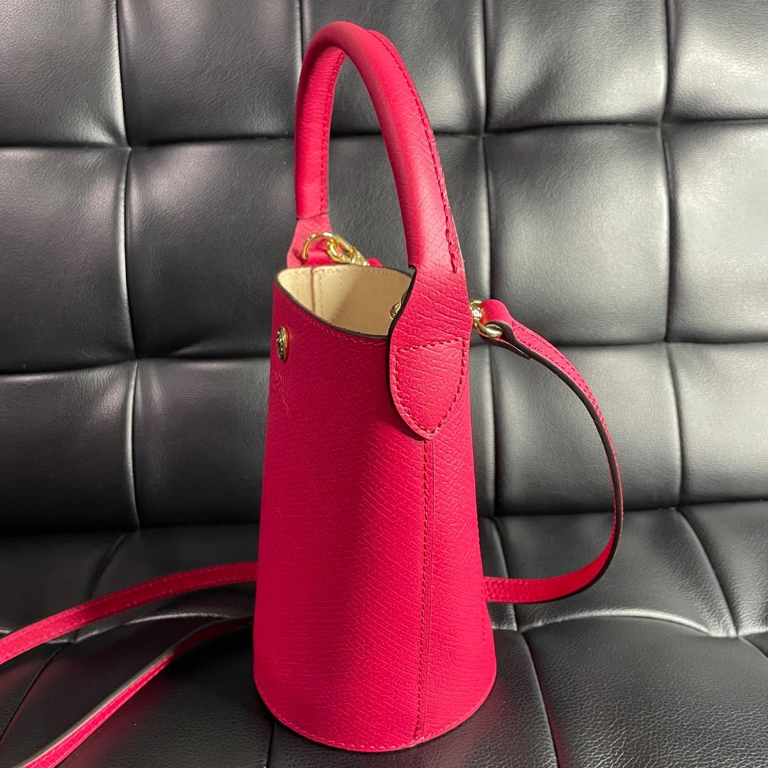 A10美品✨ロンシャン エピュレ 2WAY ショルダーバッグ レザー ピンク系