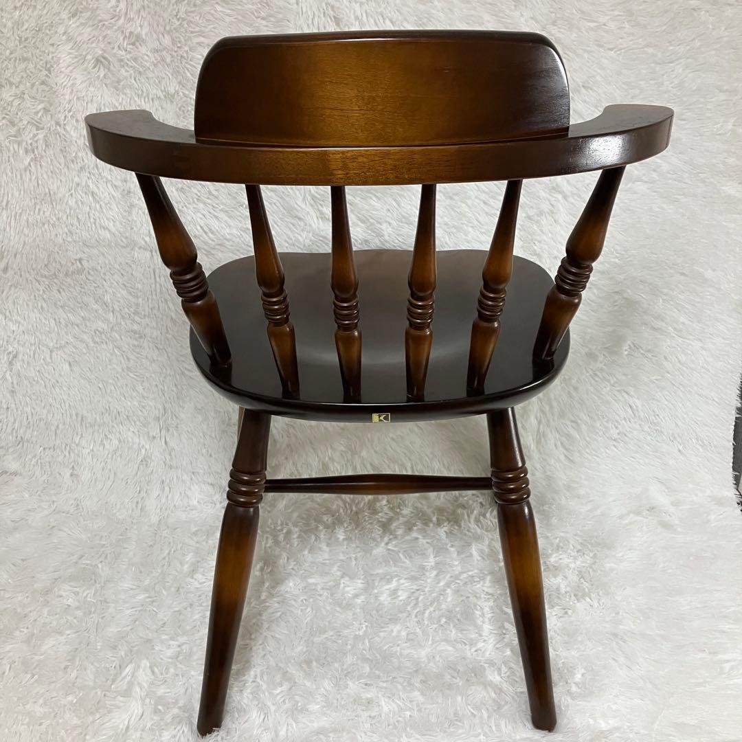 飛騨産業　キツツキ　ウィンザーチェア　2脚セット　ダイニング　クラシック　茶色