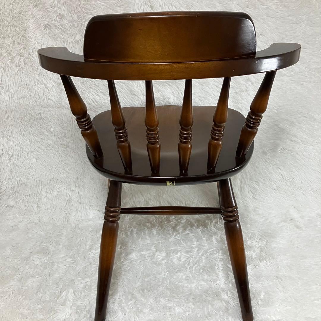 飛騨産業　キツツキ　ウィンザーチェア　2脚セット　ダイニング　クラシック　茶色