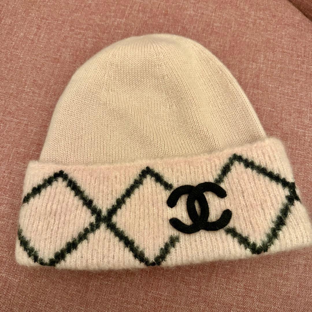 新品 CHANEL 24B ニットキャップ ピンク