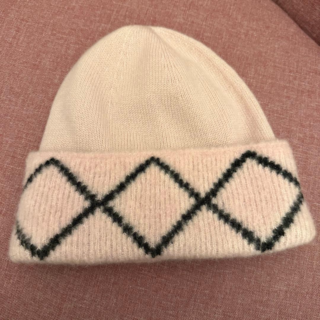 新品 CHANEL 24B ニットキャップ ピンク