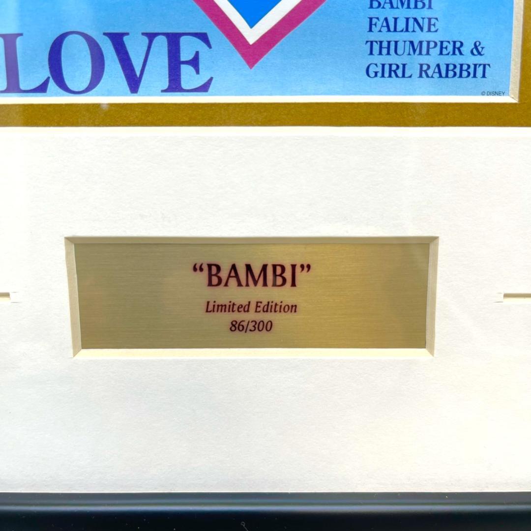 限定300枚★バンビ Bambi★切手 スタンプ アートギャラリー 絵 額縁