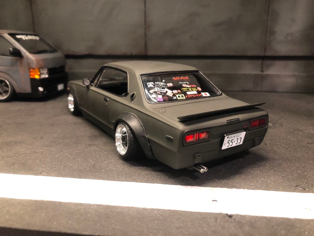 サイン入り箱付き　リバティーウォークハコスカ　プラモデル　完成品