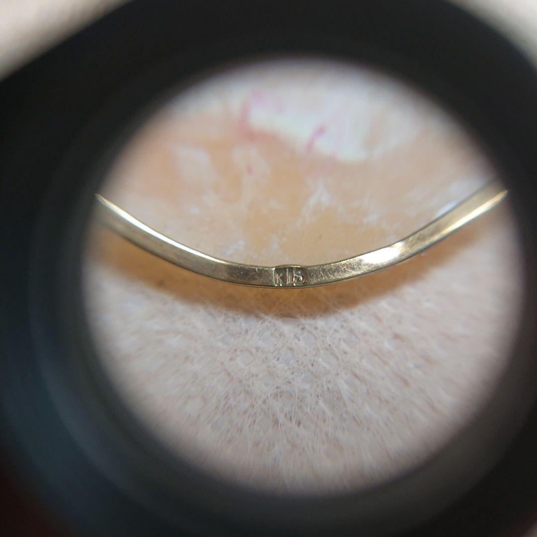 k18 18金 カメオ ブローチ 女性の横顔 楕円形