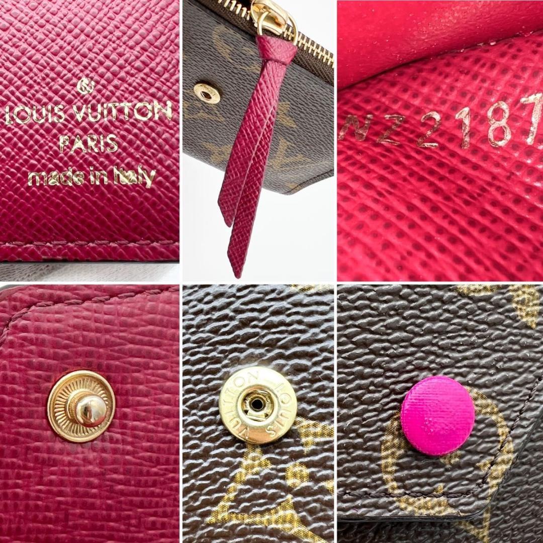 【美品】ヴィトン モノグラム ポルトフォイユ ヴィクトリーヌ フューシャ 財布