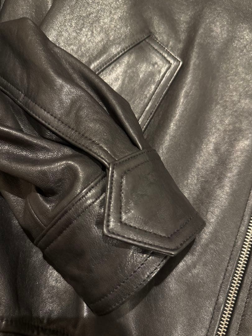 美品 DUNST ブラック シャツカラー レザージャケット