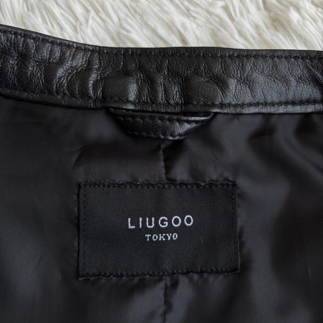 (美品) リューグーレザーズ シングル ライダース ジャケット ラムレザー