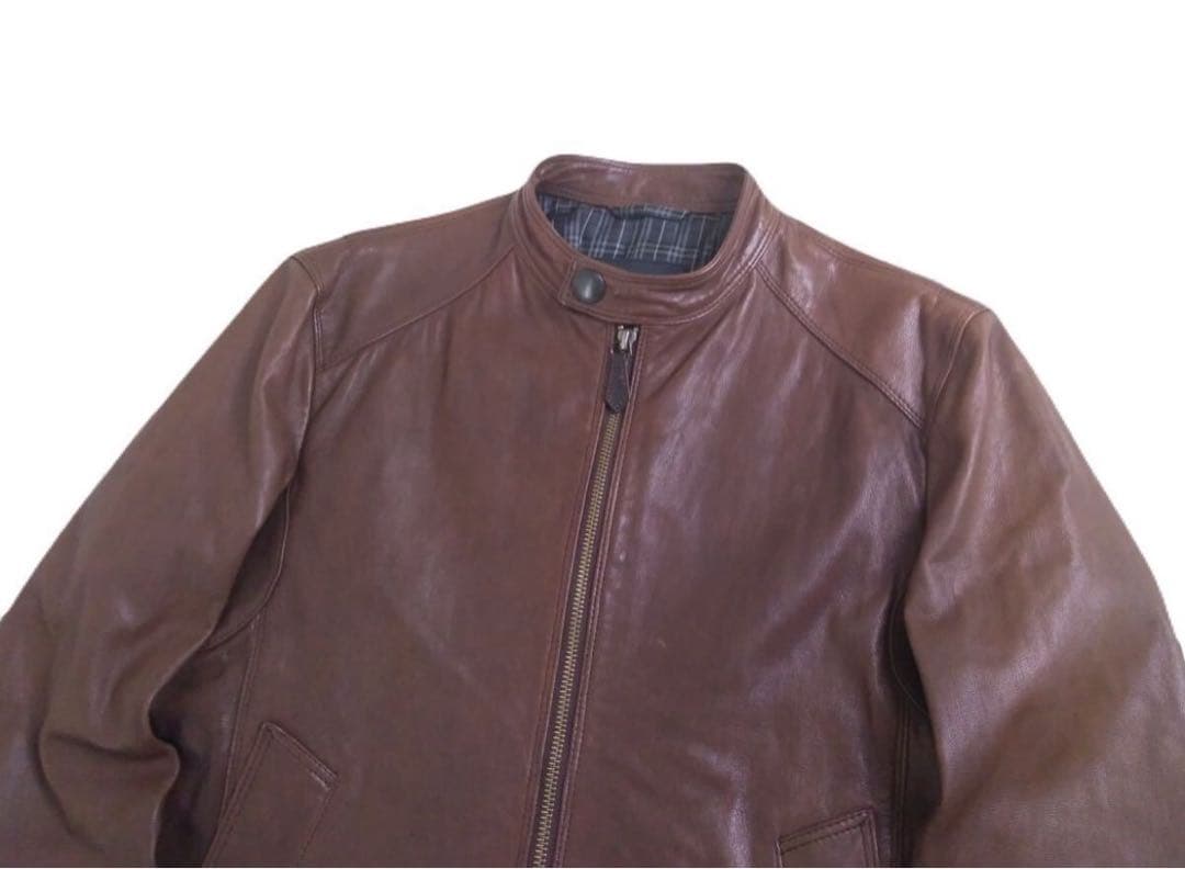 極美品 BURBERRY BLACKLABEL ラムレザージャケット ライダース