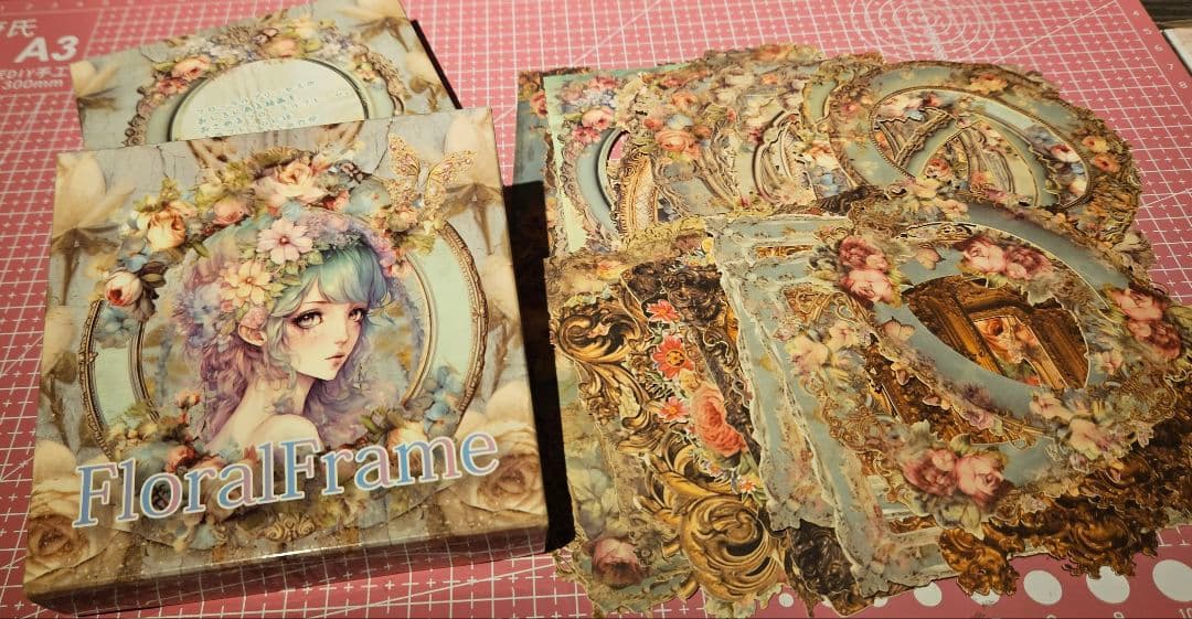 【使用済】nene様 フレーム 7箱セット コラージュ素材