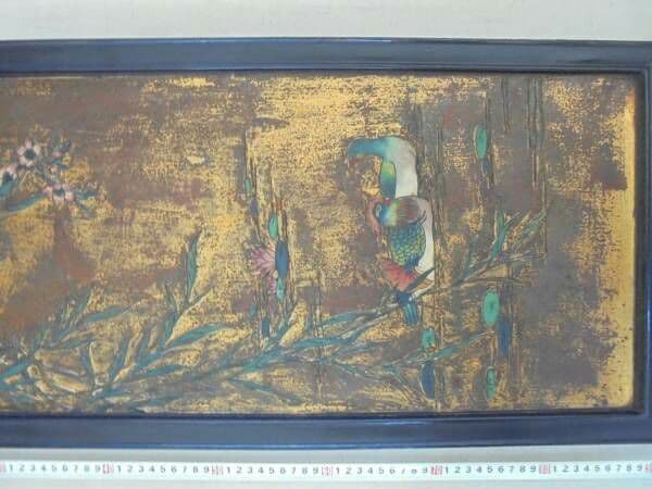 AKa5826　中国？　額　縦　約９１ｃｍ　横　約３６ｃｍ　吊金具除く