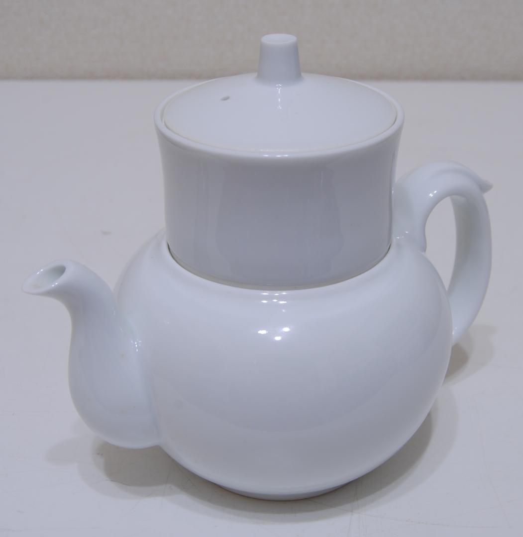 中村清六　コーヒー ポット　高麗庵　白磁　茶器　急須　水注