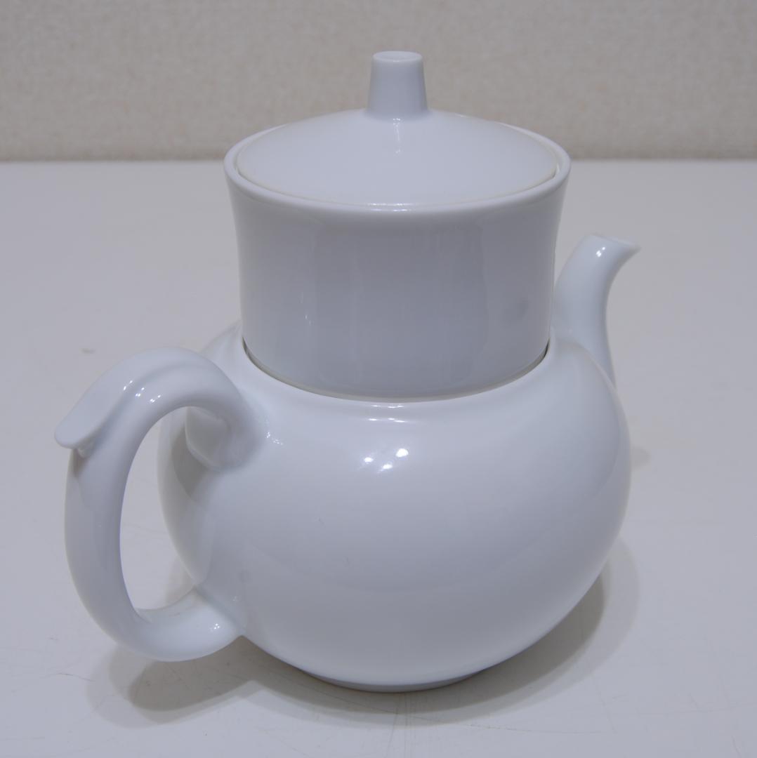 中村清六　コーヒー ポット　高麗庵　白磁　茶器　急須　水注