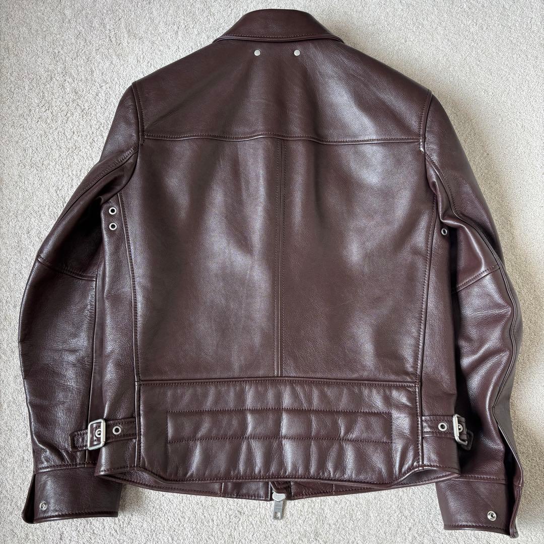 極美品 コーチ フォーポケットレザージャケット ライダース シングル 定価23万