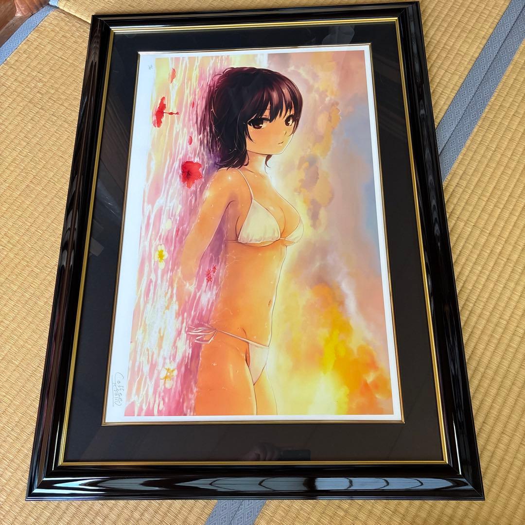 珈琲貴族　楽園　版画　アールビバン　限定生産　サイン