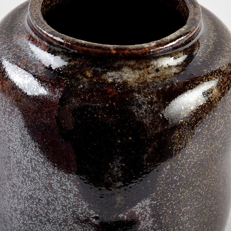 茶道具　清閑寺窯　杉田祥平造　瀧浪茶入　仕覆付　共箱　瀧浪茶入　V　9042