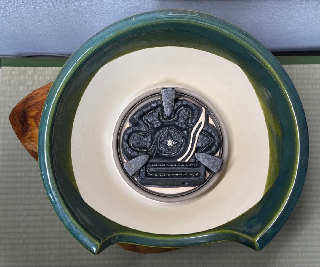 風炉型電熱器 織部 創巧 野々田 道安型 炉用炭型電熱器