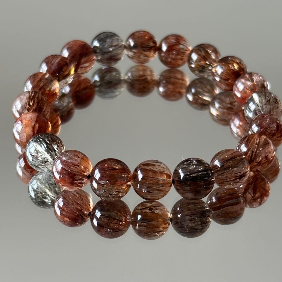 高品質 希少 一点物 スーパーセブン ルチル ブレスレット 10mm 金運