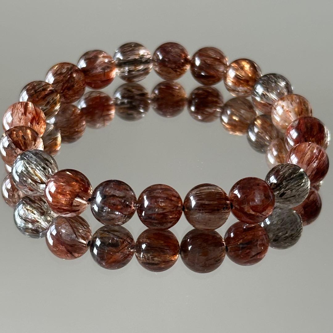 高品質 希少 一点物 スーパーセブン ルチル ブレスレット 10mm 金運