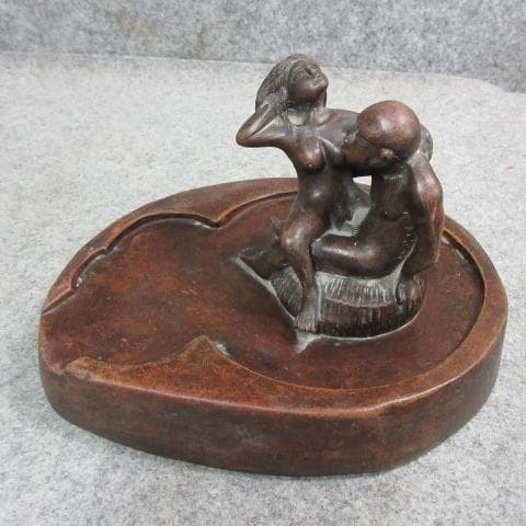 備前焼 置物 [B24220] 珍品 隠し絵 銘有り アンティーク インテリア