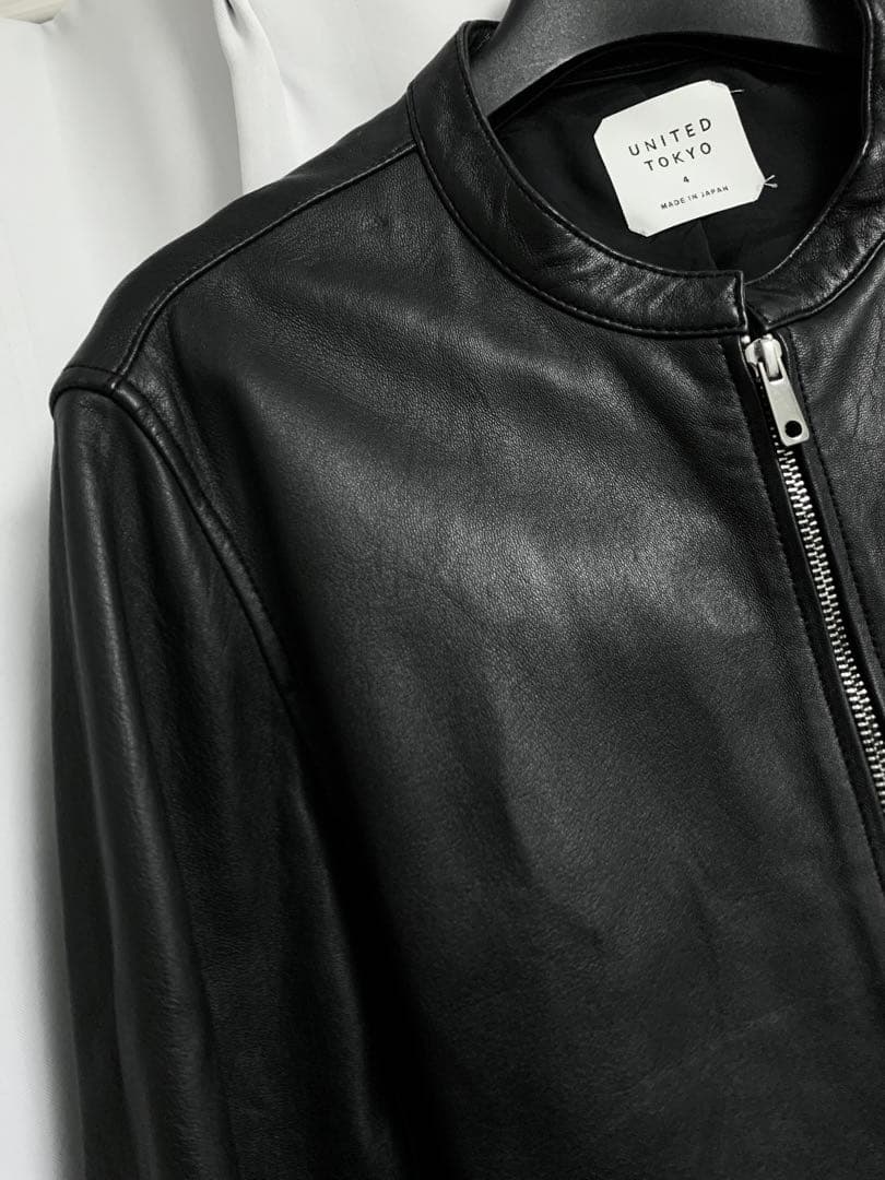 希少4(XL)◎ UNITED TOKYO 羊革 ラムレザー シングルライダース