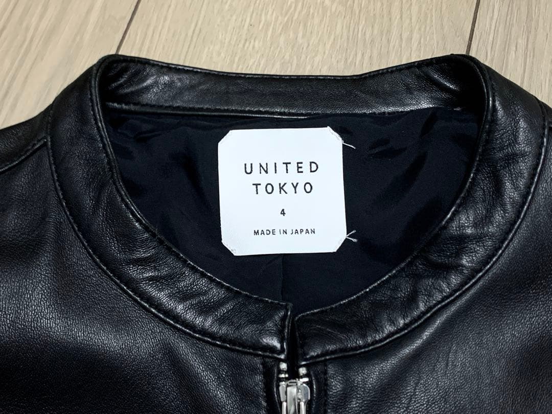 希少4(XL)◎ UNITED TOKYO 羊革 ラムレザー シングルライダース