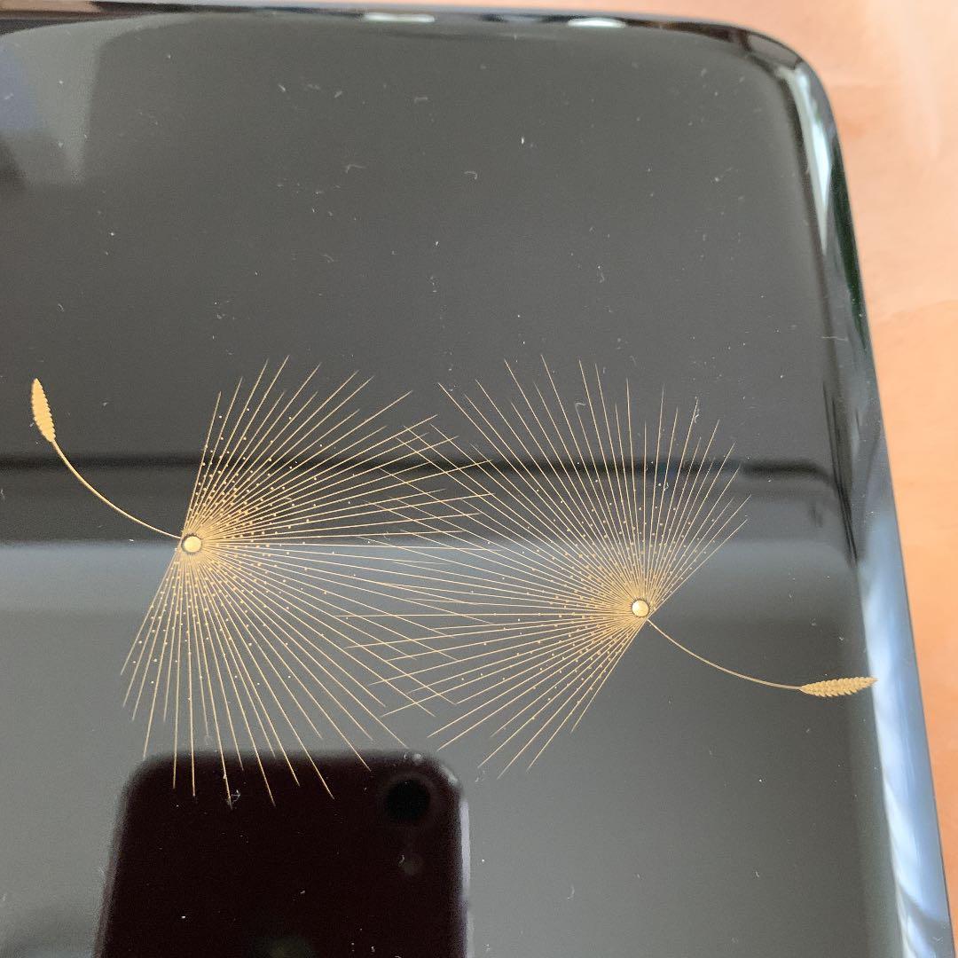 輪島塗　小西啓介　飛花沈金　硯箱　木箱付【匿名配送】