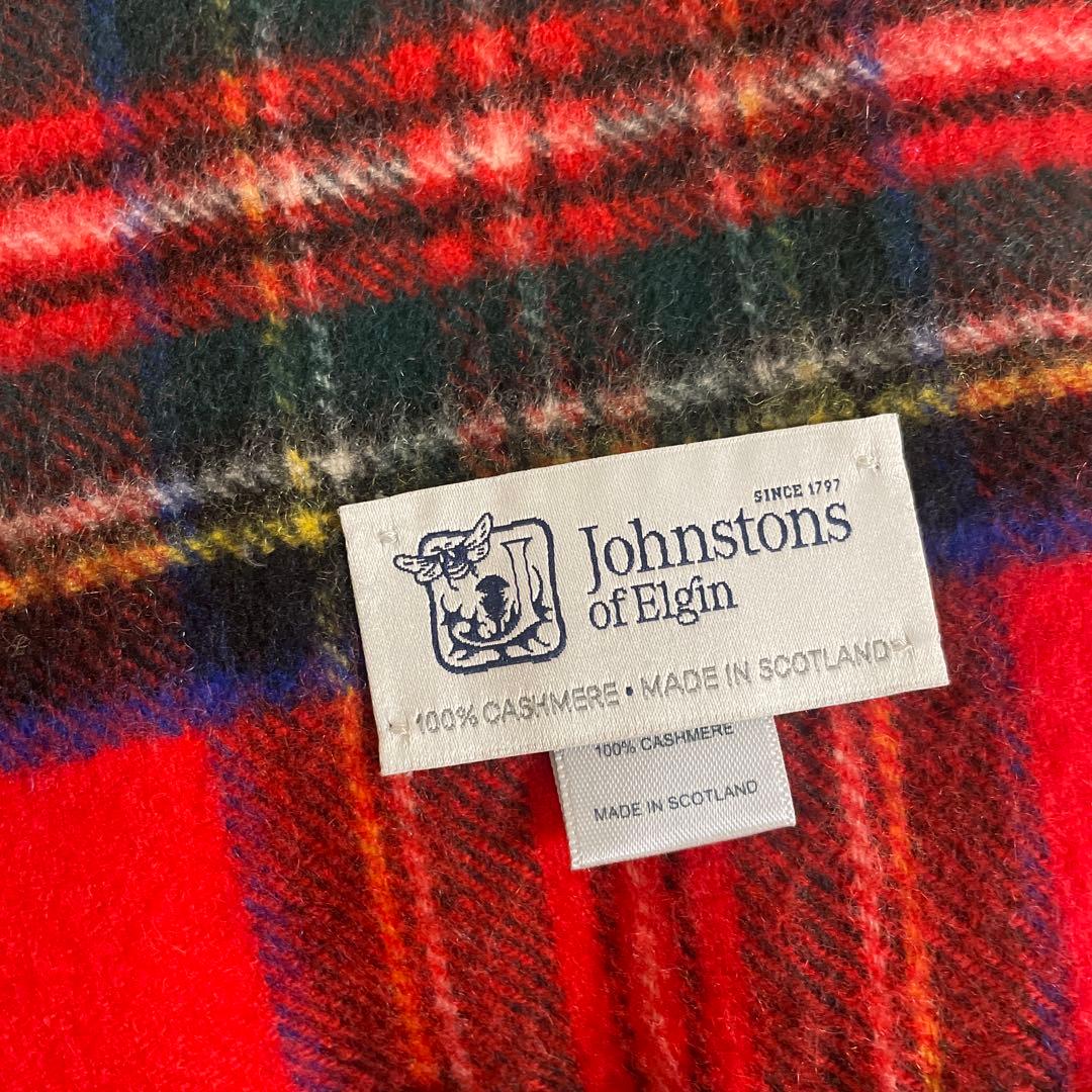 Johnstons カシミヤ マフラー ロイヤルスチュワート