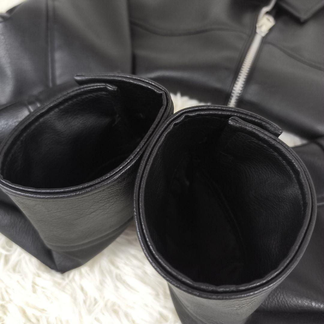 ✨極美品✨ ザラ レザージャケット フェイクレザー シングル 黒 オーバーサイズ