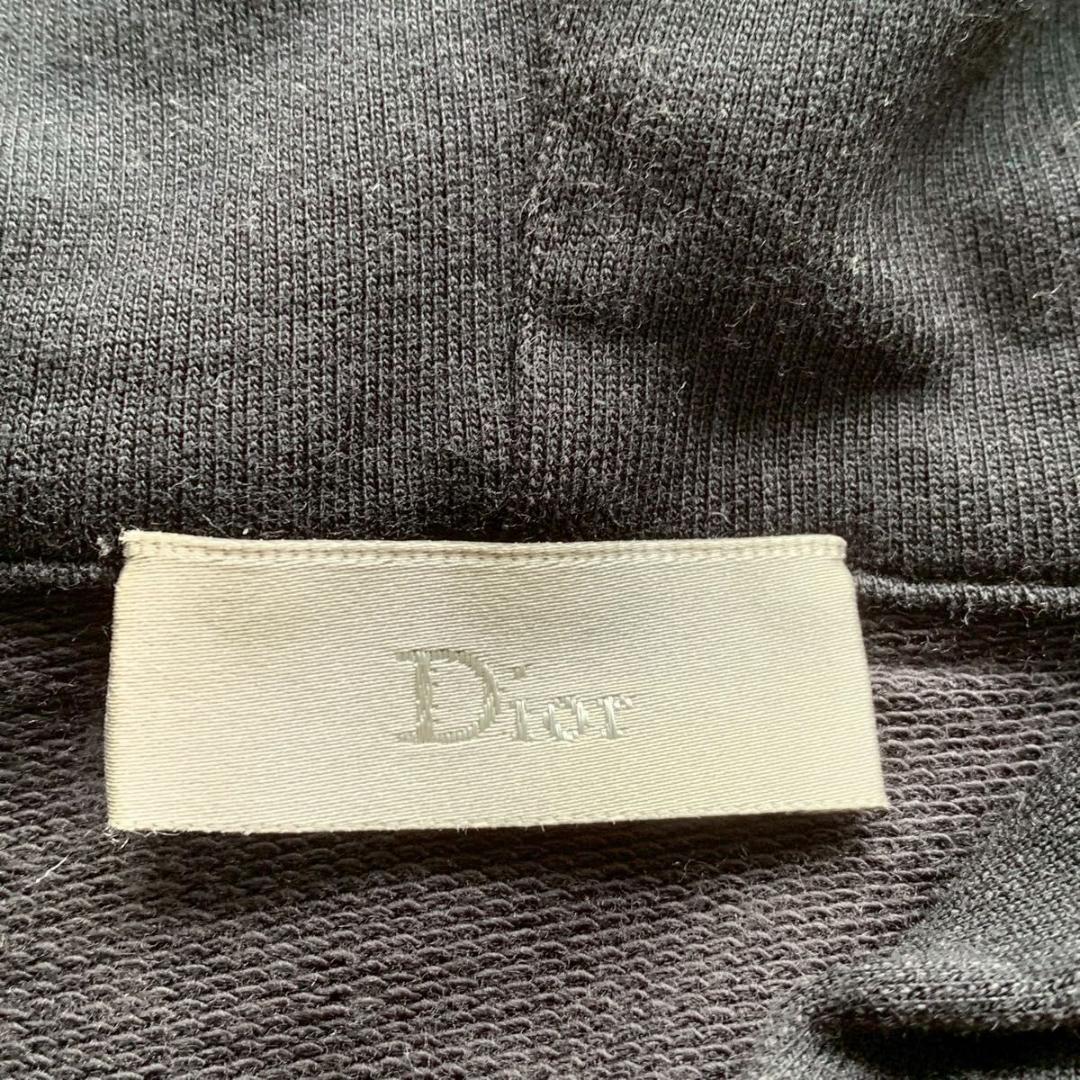 美品 Lサイズ ディオール オム Dior ジップ パーカー シルク ブラック