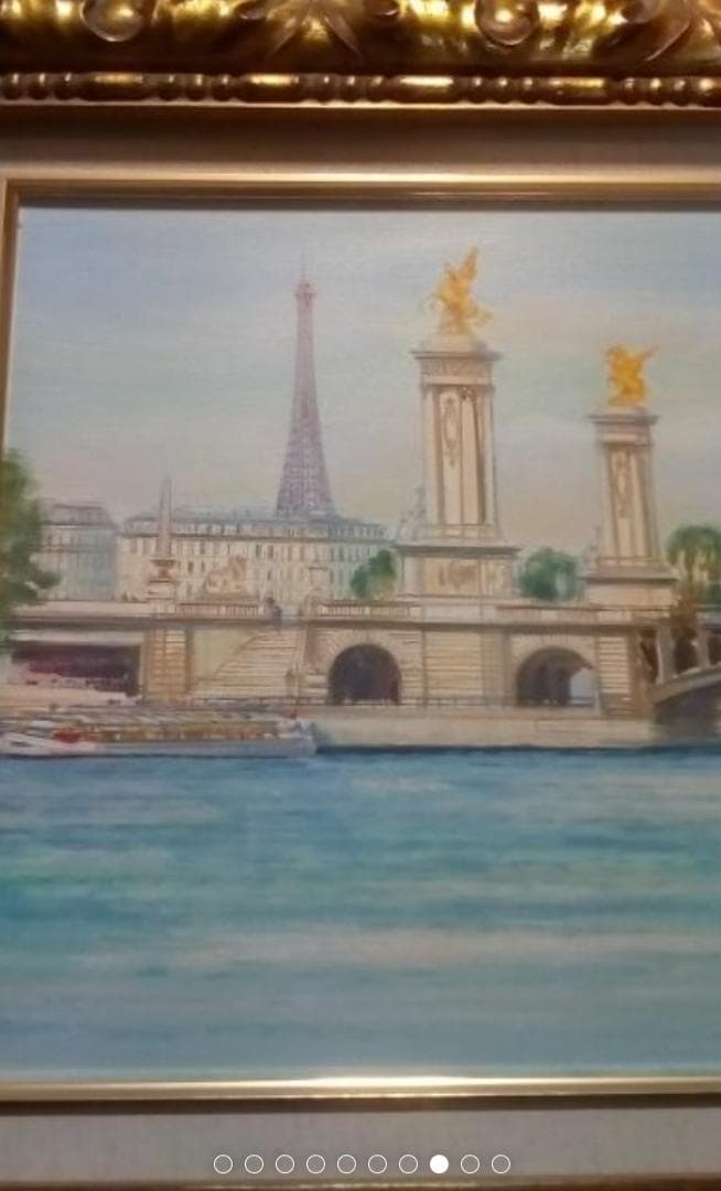 ラフルスキー　パリのアレクサンドル3世橋6F油彩真作ebayで120万円