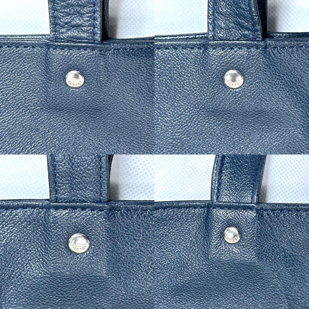 【極美品】ポーター リンク トートバッグ ビジネス レザー 手提げ A4可 紺