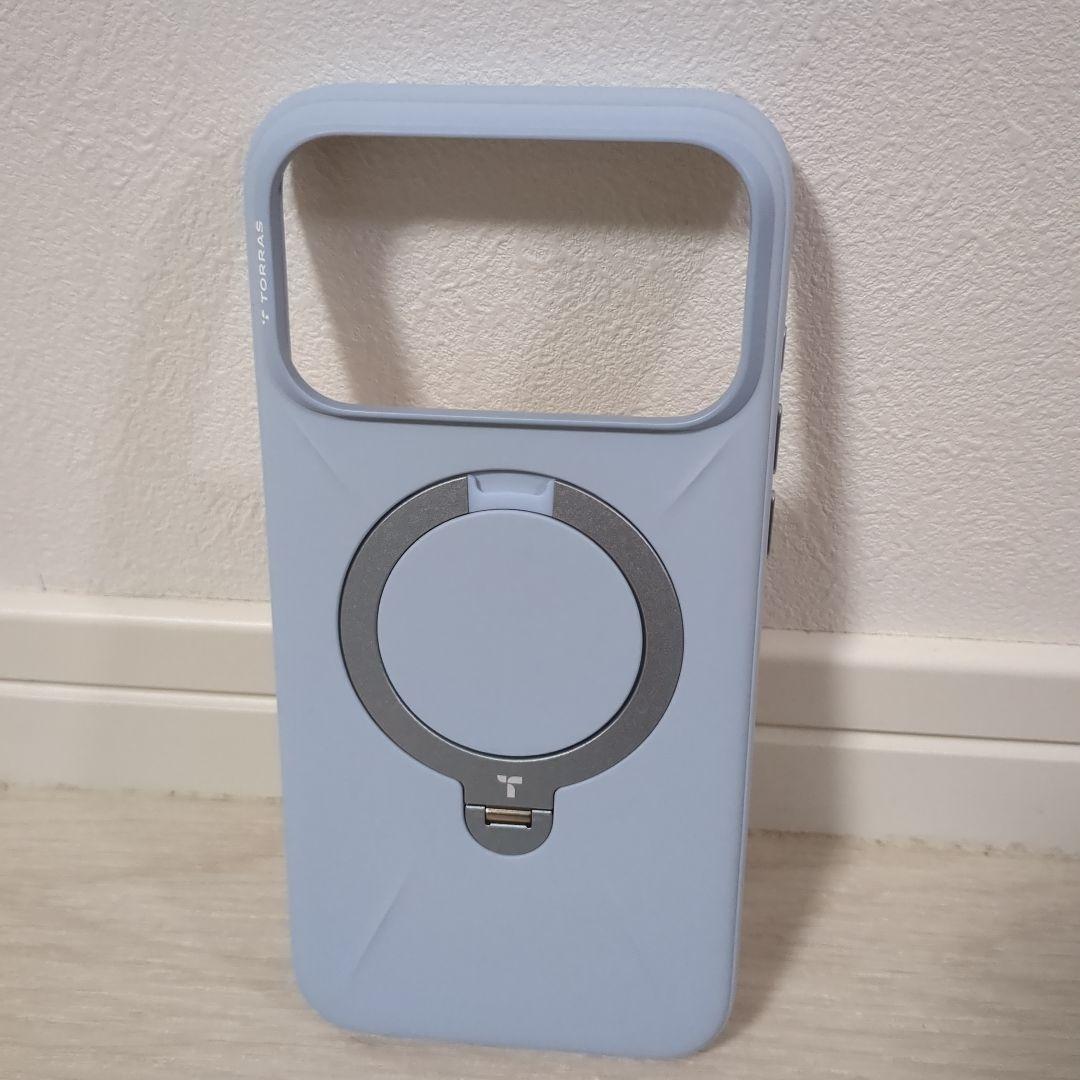 【未使用品】TORRASスタンドケース　iPhone17ProMaxライトブルー