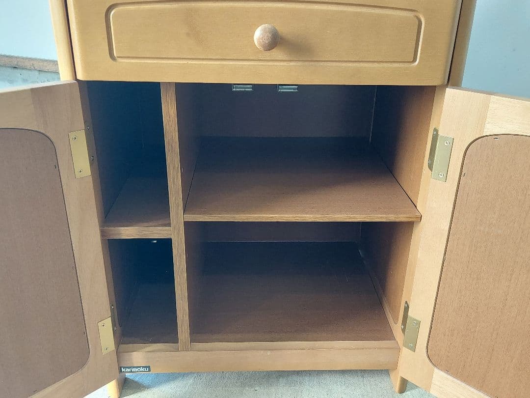 Karimoku カリモク ナチュラルウッド 天然木 電話台 ファックス台