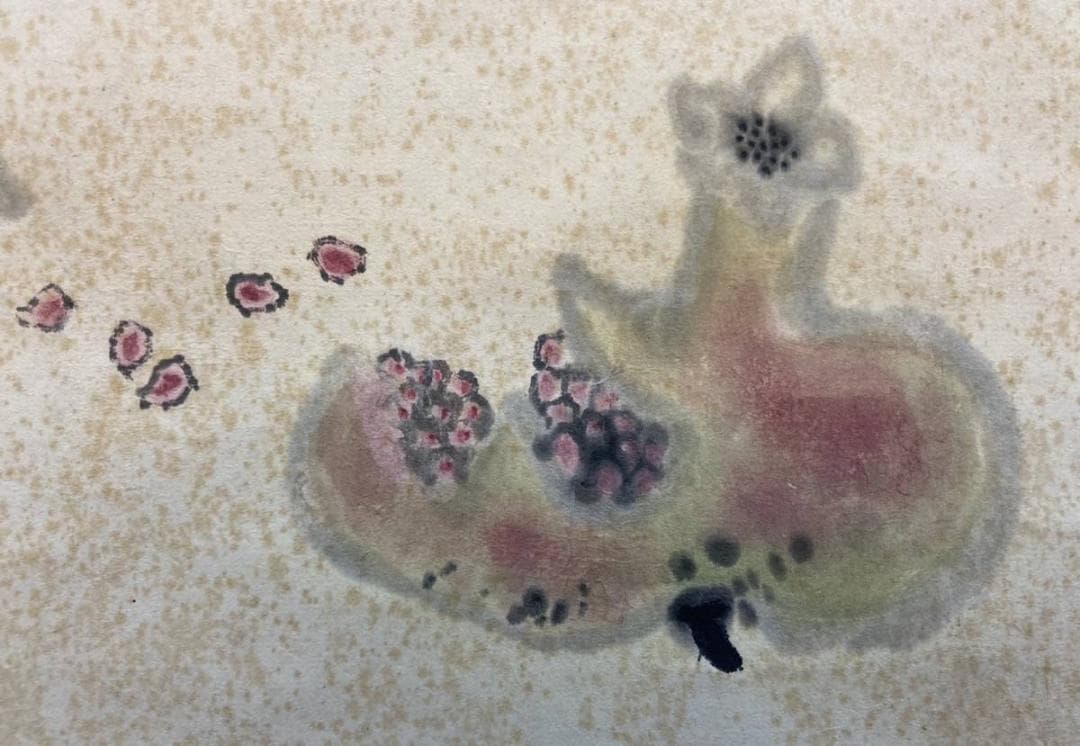 【画】粛粲寶／黒田清輝・小林古径師事【和歌】良寛「百子同室」掛軸 紙本 共箱