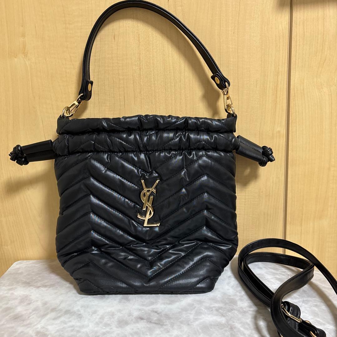 YSL イヴサンローラン ショルダーバッグ 2way ナイロン ブラック
