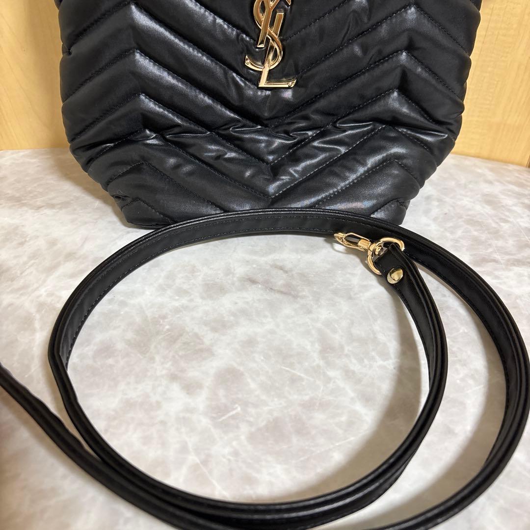 YSL イヴサンローラン ショルダーバッグ 2way ナイロン ブラック